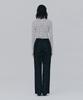 VEDERMI Heart Pattern Black Denim Pants