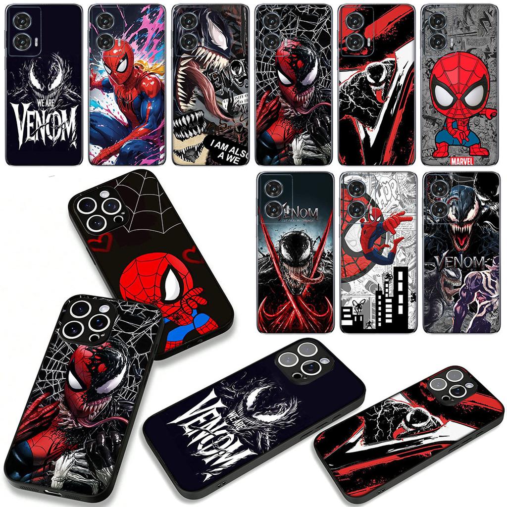 for Samsung Galaxy A55 A54 A25 A36 A17 A26 A35 A33 A34 A14 A37 S8 S9 S20 S21 FE S10 Plus Case Spider Man Marvel Venom Spiderman