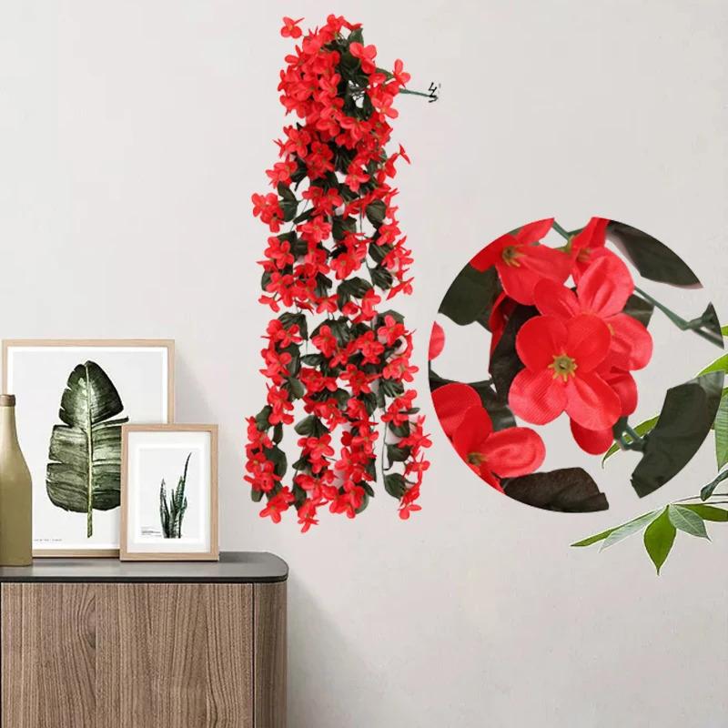 1 шт. Искусственный шелк Фиолетовый Настенный подвесной - Декор для свадебной сцены, Украшение для комнатных растений и Садовой вечеринки на открытом воздухе