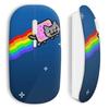 Wireless Mouse - MANIACASE - Crazy Cat Web - Blue Color - USB Wifi Dongle - Compatible Mac and PC