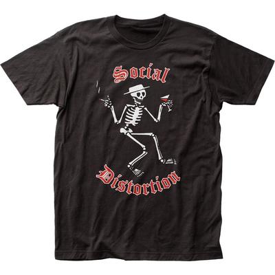 Мужская футболка с логотипом Skelly Social Distortion, классическая футболка рок-н-ролл группы, черная