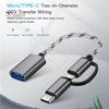 3Pcs 2 In 1 USB3.0 Micro USB Type-C OTG Data Sync Adapter Cable for Samsung