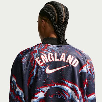 Мужская футболка Nike Англия Аутентичная Вратарская Футбольная Футболка 'Черный/Обсидиан/Белый'