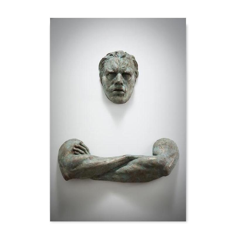 Абстрактная статуя, рисунок на холсте, визуальные 3D эффекты, плакаты, принты, настенная художественная картина для гостиной, домашний декор, подарок Cuadros