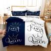 King Queen Lovers Bedding Set Single Twin Full Queen King Size Lover Oil Painting Bed Set Aldult Boys Bedroom Duvetcover 012