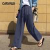 Women's Plus Size Autumn Wide Leg Pants Fashion High Waisted Solid Color Casual Slacks