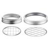 Metal Mason Jar Flower Lid Insert Wide Mouth Canning Jar Lid with Straw Hole Grid Organizer for Flowers Pens Toothbrushes