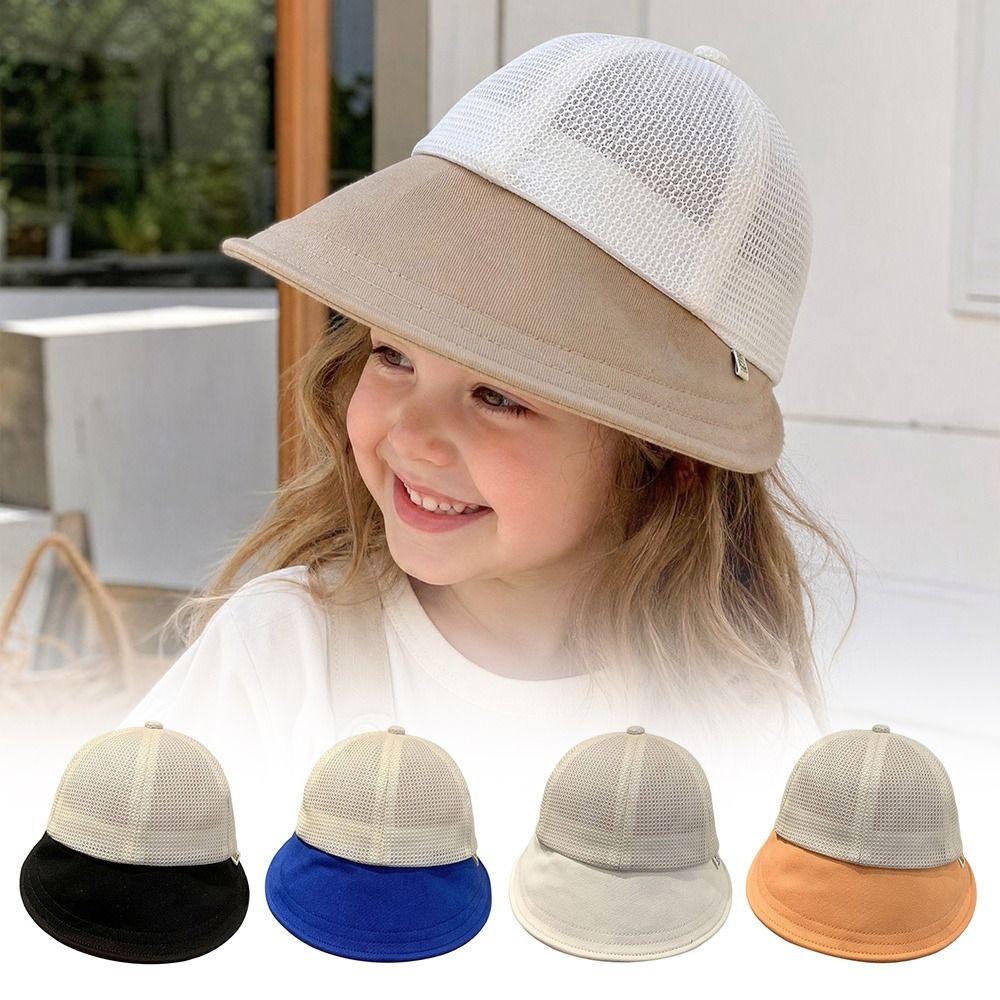 Adjustable Strap Baby Baseball Cap Hollow Peaked Visor Cap Fashion Panama Hat Summer