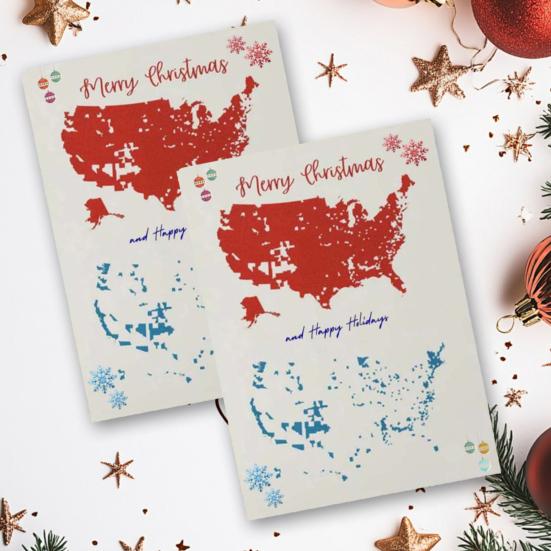 4/8/16 шт. 2024 Счастливого Рождества США открытки Товары Патриотические праздничные поздравительные открытки Открытки для творчества в свободном пространстве