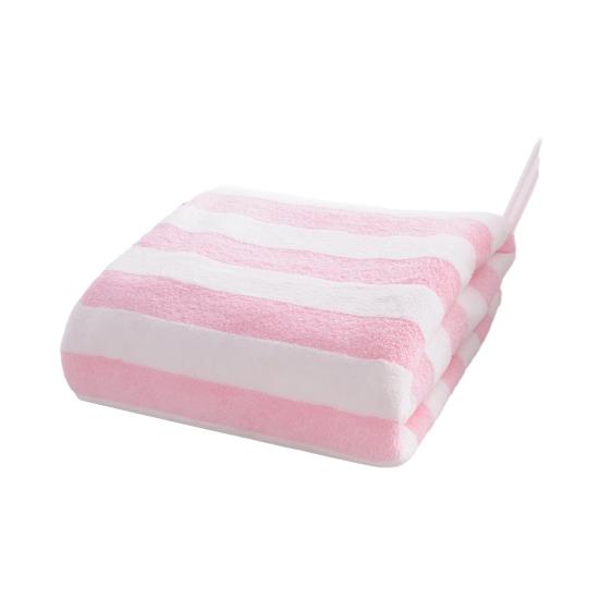 Striped Microfiber Bath Towel, Ultra Absorbent Quick Dry Towel, Lightweight Plush Towel for Beach Pool Travel And Daily Use