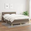 3140693 vidaXL Divan Bed with Mattress Taupe 140x190 Cm Fabric