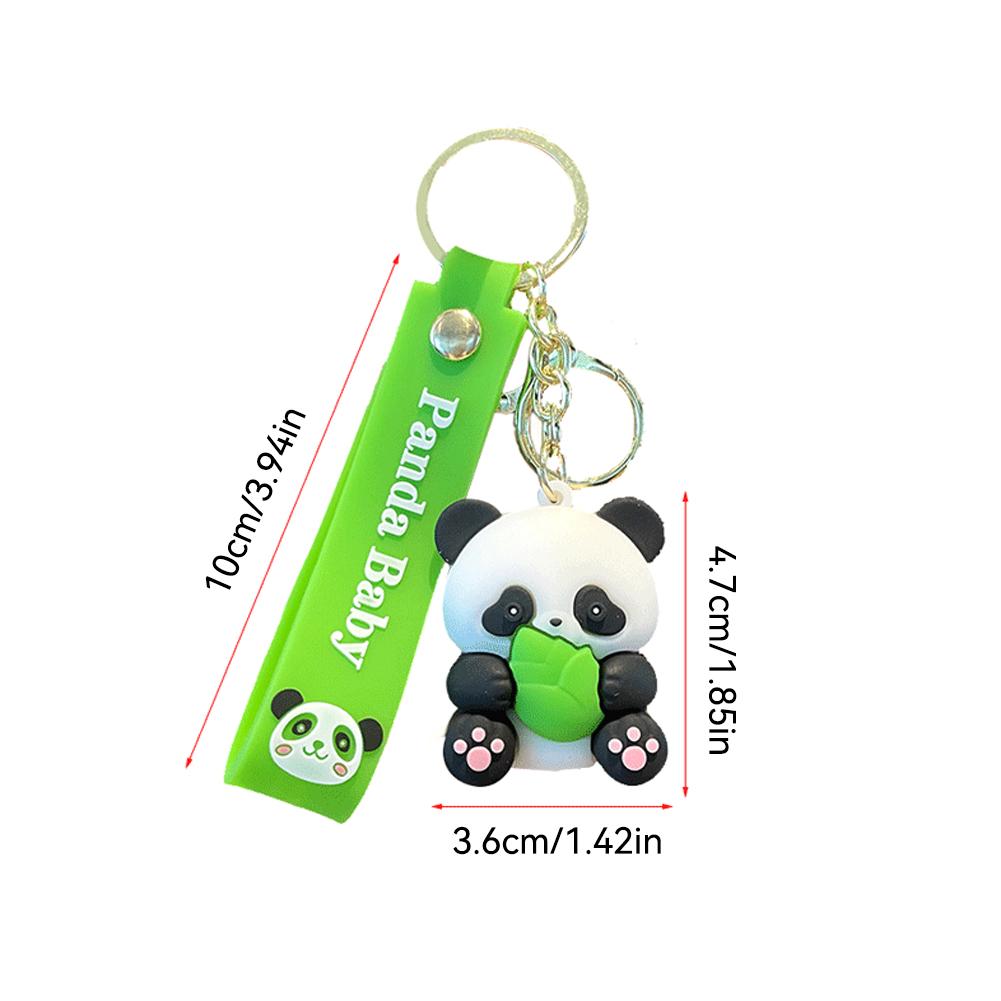Cute Pandas Car Key Chain Pendant Cartoon Pendant Keychain Delicate Simple Key Chain for Girls Couple Bag Gifts