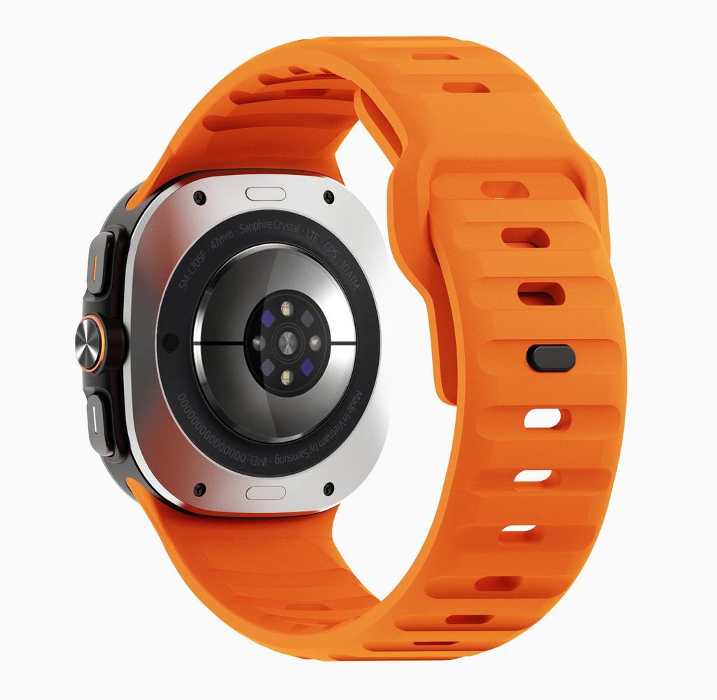 Совместимый силиконовый спортивный ремешок с обратной пряжкой для Samsung Galaxy Watch7 Ultra 47 мм