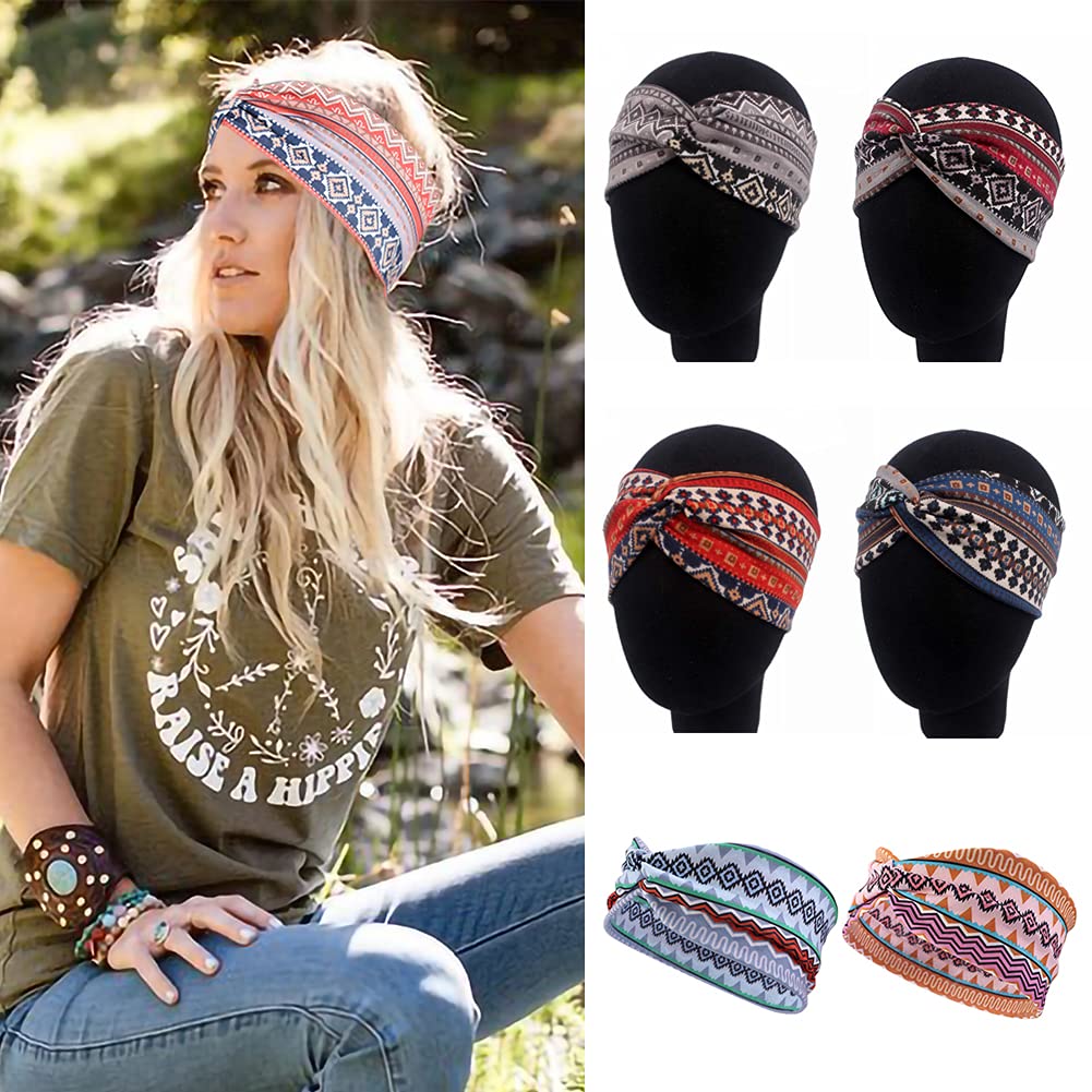 Винтажные повязки на голову, витые эластичные повязки на голову, аксессуары для волос, повязка для волос в африканском стиле в стиле бохо, тюрбан для девочек, повязка на голову, повязка на голову