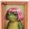 Frog Collectible Magnet Abstract Refrigerator Magnet, Framed Hairstyle Fridge Decorative Cabinet Home Kitchen Office Decoration Party Favors