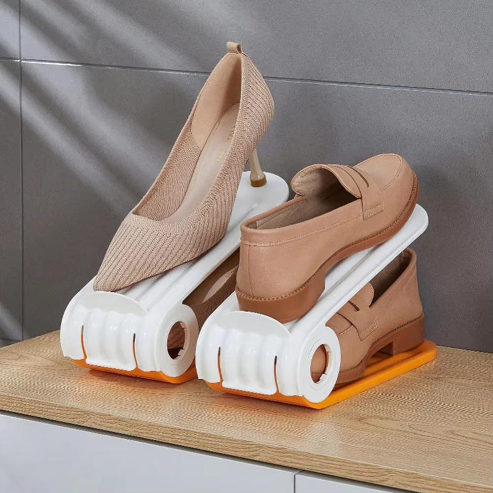 Регулируемый органайзер для обуви с отделениями для обуви, двухслойный органайзер для обуви, новая полка для обуви