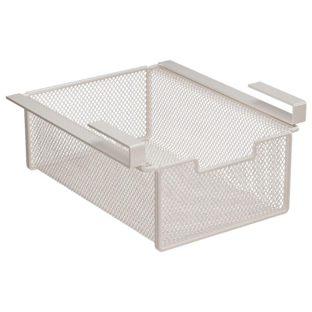 Large Capacity Underwear Storage Basket Under Shelf Pure Color Hanging Organizer Under Cabinet Basket Design