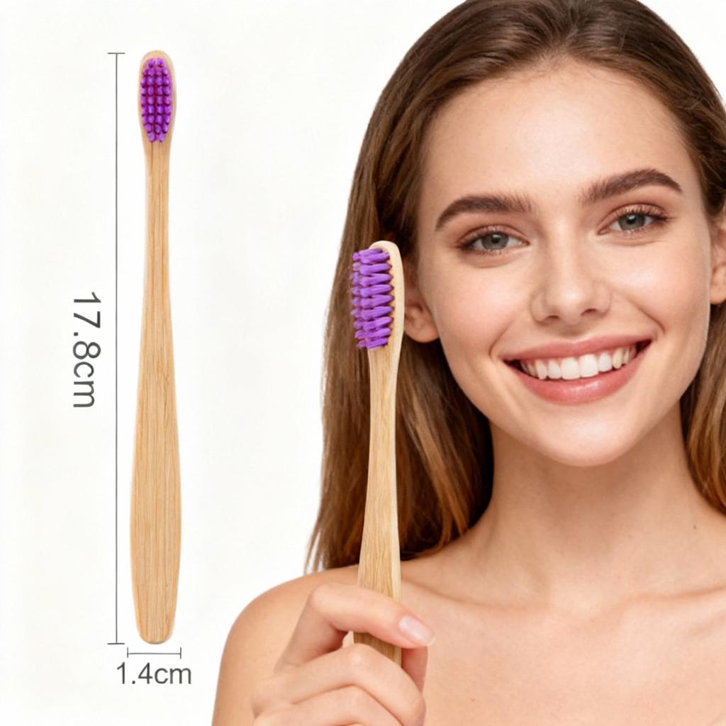 Waterdrop Shape Soft Disposable for Adults Kids Natural Biodegradable Eco Friendly Custom Logo Kraft Bag Bamboo Toothbrush