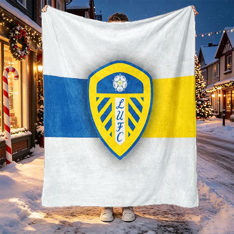Leeds United Pattern Blanket for Home Decoration, Bed, Sofa, Car Travel, Camping, Suitable for All Seasons, Birthday Christmas Gift