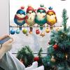 Cartoon Christmas Atmosphere Bird and Light Ball Home Glass Window Decoration Stickers