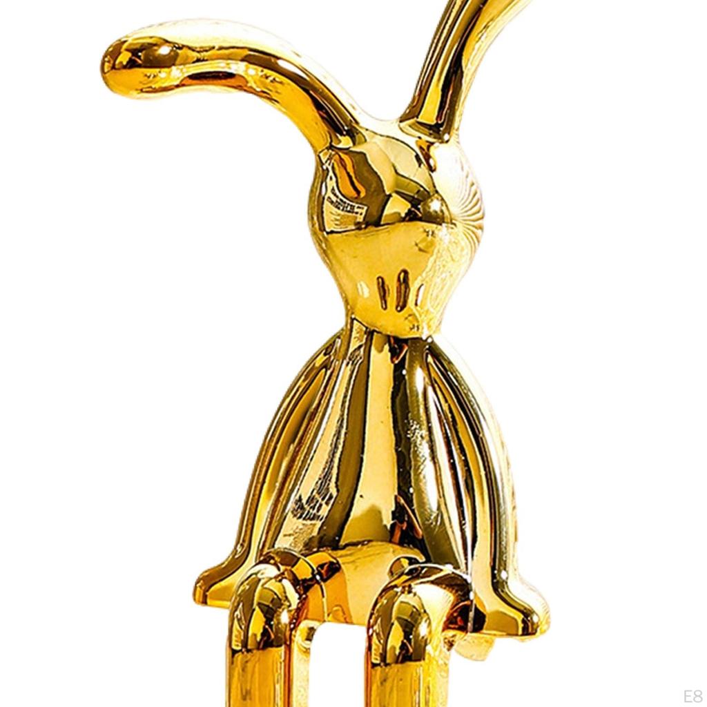 Electroplated Rabbit Sculpture Desktop Ornament Living Room Cabinet Desk Decoration