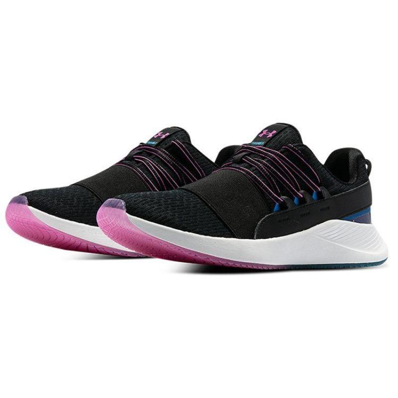 Under Armour Charged Breathe Color Shift Fabric Sport Comfort Low Top Lifestyle Shoes Women Black 3023658-001