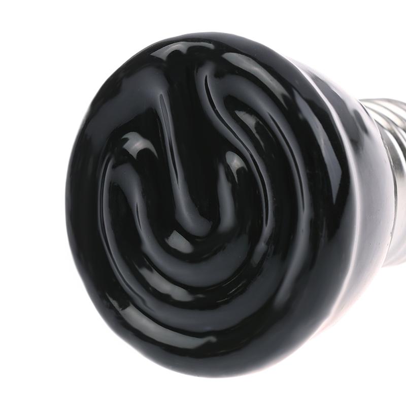 1 шт. 220-240 В Лампа инфракрасного обогрева Черная керамическая E27 Обогревательная лампа для питомцев Брудер Цыплята Черепаха Ящерица Рептилия Свет 20-80 Вт