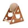 Cat Scratcher Toy Interactive Wood Natural Sisal Cat Scratching Ball for Cats and Kittens