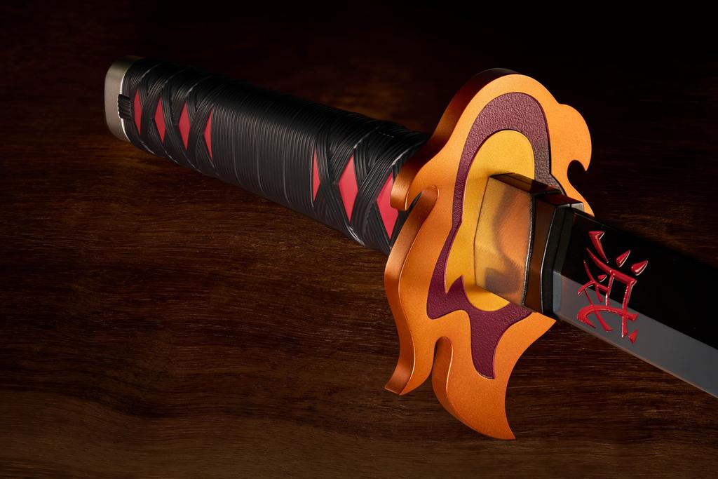 TAMASHII NATIONS PROPLICA Клинок Демона Kimetsu no Yaiba Nichirin Кёдзюро Рэнгоку Цуба 880 мм АБС Литье под давлением Окрашенный Полная Фигурка Убийца (Танджиро