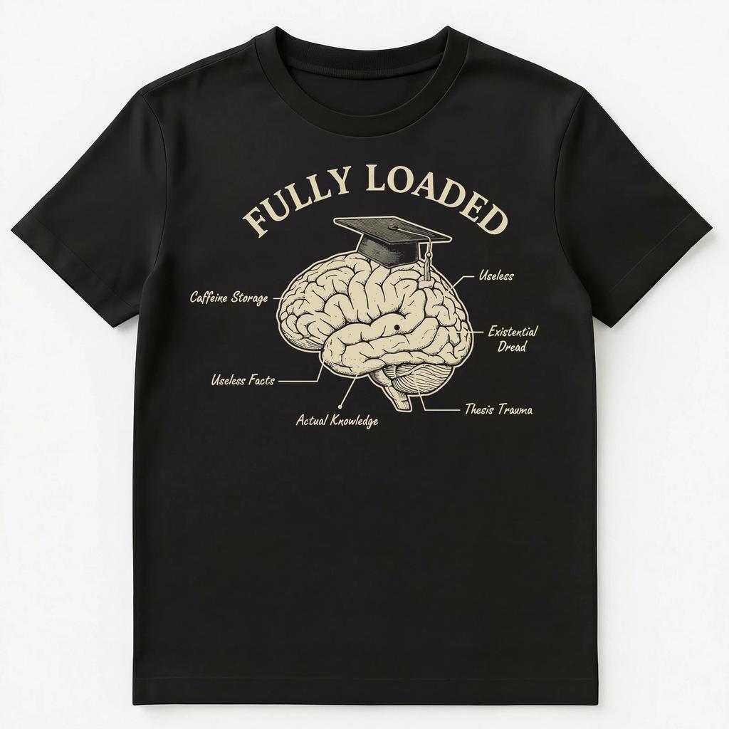 Graduate Brain Contents Humor Academia Unisex T-Shirt