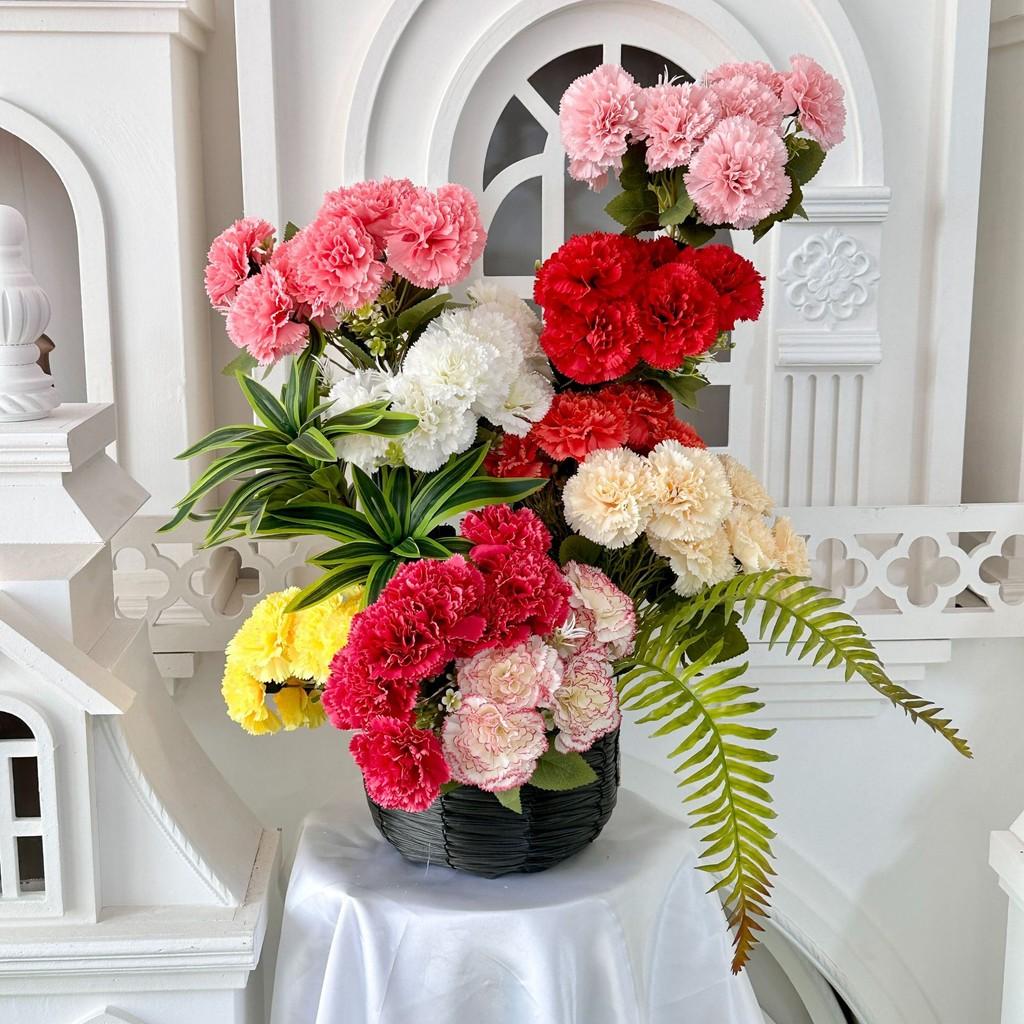 Handmade Carnation Faux Flowers For Wedding Decor And Photography Accessories