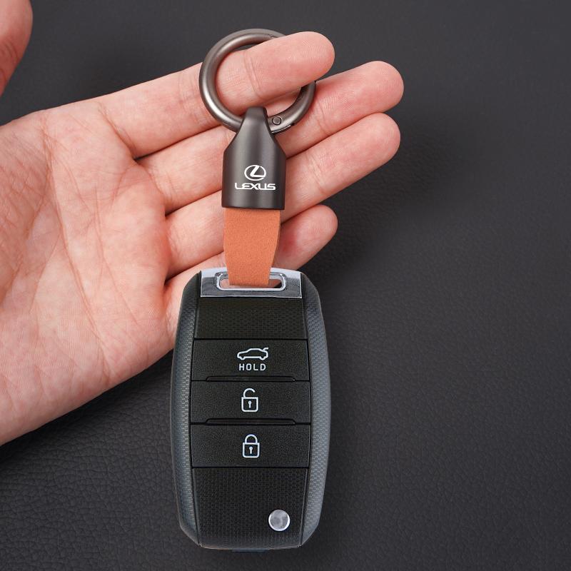Suede/Metal Key Chain Car Keychain Key Ring Holder For Lexus GS IS LS500h ES260 ES300h RX350h NX260 UX260 LM LC RZ450e TX CT200h