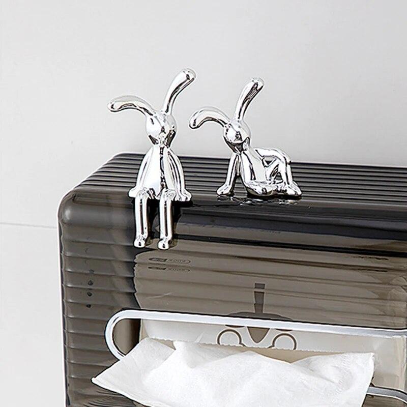 2шт длинноухий кролик двойная статуя мультфильм украшения аксессуары гостиная спальня автомобиль украшение настольный декоративный Ornamet