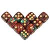 10Pcs Polyhedral Dices Set 6 Sided D6 16mm for DND Props Games Party Accessaries Mixed Color Dices