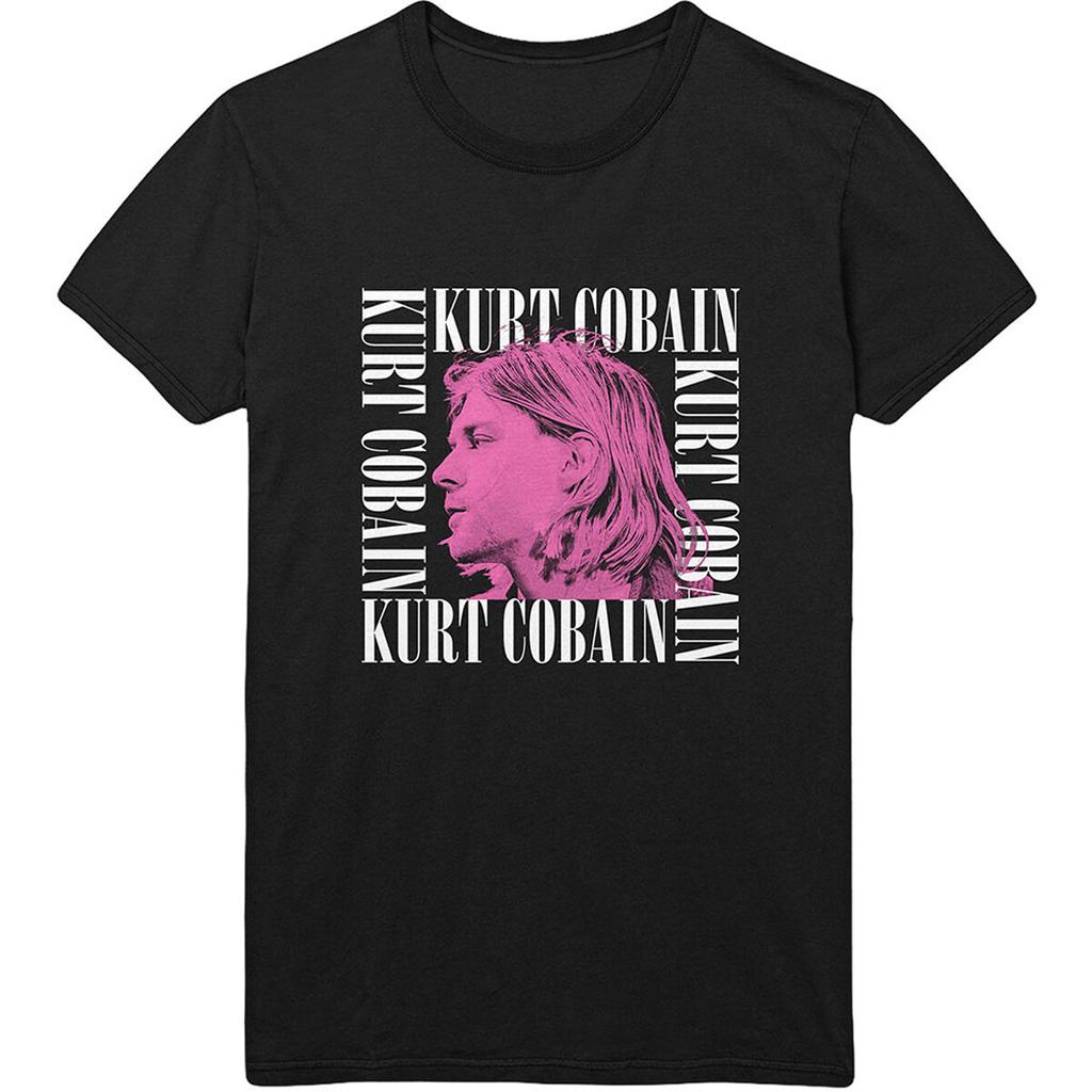 26 Black Kurt Cobain Face Profile Nirvana Officiële T-shirt voor mannen Unisex T-Shirt