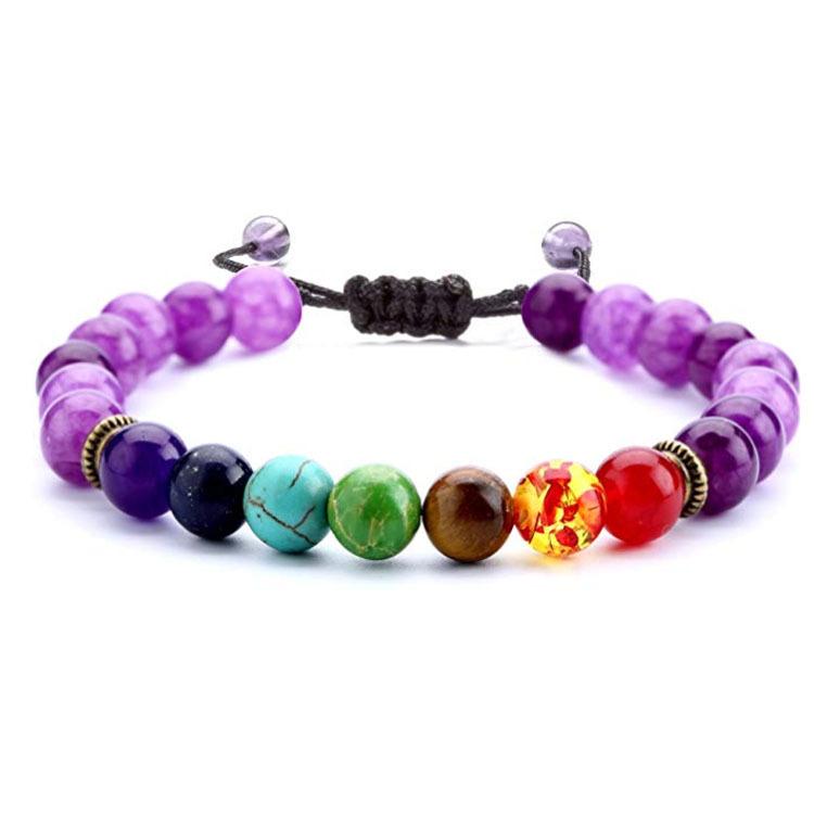 1 Pc Personalized Fashion Men's Non Fading Tiger Eye Woven Yoga Wheel Bead Bracelet Ornaments