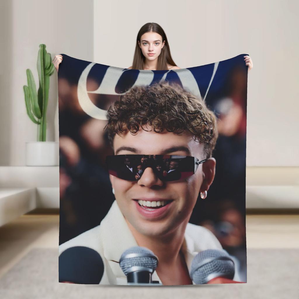 Quevedo Singer Blanket Airplane Travel Flannel Throw Blanket For Living Room Warm Soft Custom DIY Quality Bedspread