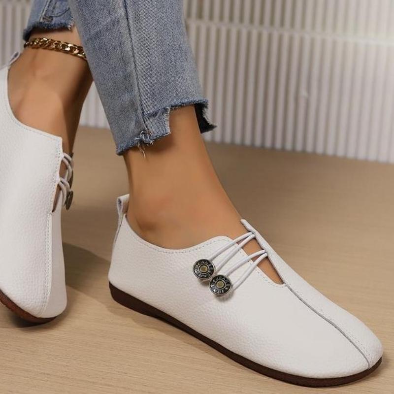 Fashion 2024 Spring Women's New Fashion Comfortable Square Head Casual Flat Loafers