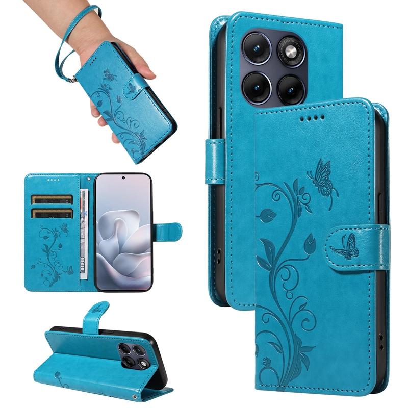 Flower Tree Printed Credit card case for Moto Edge 70 Fusion 5G, For Google Pixel 9A/10A Wallet Flip case cover