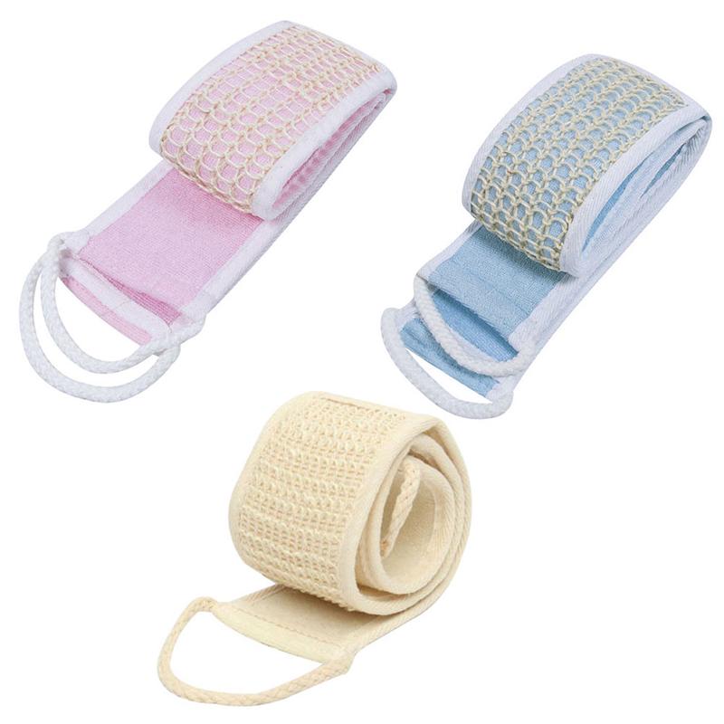 Отшелушивающая люфа, ремешок на спине, губка для душа, скребок для тела, щетка для тела