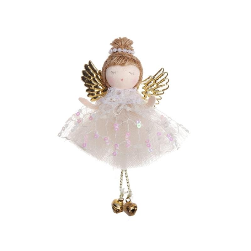 Festival Cloth Angel Hanging Doll Decoration Soft Edges Easy Install Holiday Wedding Birthday Party Decorative Accent