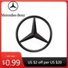 Автомобильная наклейка Для Mercedes Benz 3D ABS серебристый/Черный 9см 90мм задняя часть автомобиля Багажник значок наклейка Наклейки Для Mercedes Benz W11