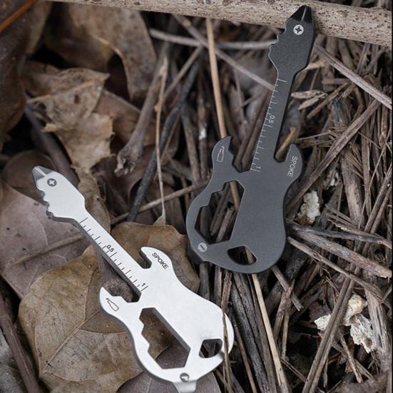Отвертка EDC в форме гитары 12 в 1 универсальная со шкалой многофункциональная углеродистая сталь устойчивая к ржавчине открывалка для бутылок EDC Главная