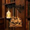 Подарок для читателей и любителей кошек Винтажный светильник для книжной полки с дизайном спящего на книге, Ретро-фонарь Подвесной светильник для чтения, Декоративный светодиодный