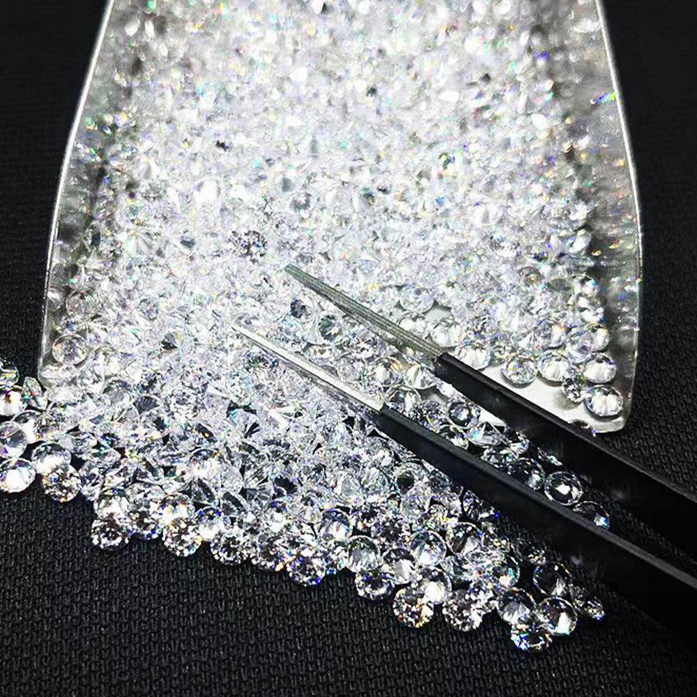 Aaaaa Grade White Zircon 0.9~8Mm Diameter Loose Zircon Stone Round Shape Cut Diy Accessories Cubic Zirconia 10-1000Pcs Choose