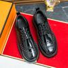 Модная корейская модная марка Обувь из лакированной кожи Толстая подошва Нескользящая Артист Актер Увеличение роста Мужские туфли Оксфорды премиум-класса
