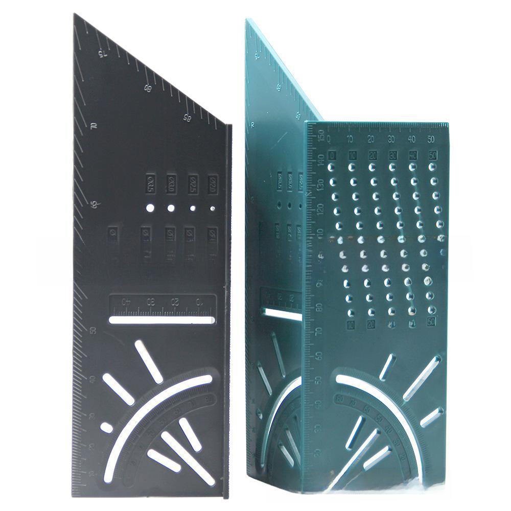 Многофункциональная 3D-угловая линейка: Деревообрабатывающий инструмент для скосов и линий (45°/90°)