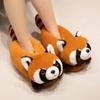 Fashion Women Indoor Fluffy Shoes Cute Cartoon Panda Fox Faux Fur Slippers New Arrival Soft Plush Female Home Floor Cotton Slipper