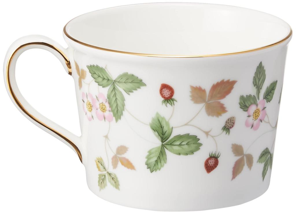 [Оригинальный импортный товар] Wedgwood Костяной фарфор Дикая клубника Пара кофейных чашек и блюдец (Дельфи) Свадебный подарок 1053377