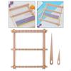 Wooden Weaving Loom Kit with Crochet Needle 24x 28 Cm Tapestry Knitting Tools for DIY